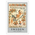 thumbnail image 1 of Sweden - Dalarna Land of Folklore - Ascension of the Prophet Elijah - Vintage Travel Poster c.1959 - Fine Art Matte Paper Print (Unframed) 30x44in, 1 of 4