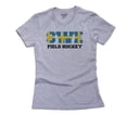thumbnail image 1 of Sweden Field Hockey - Olympic Games - Rio - Flag Women's Cotton Grey T-Shirt, 1 of 2