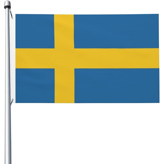 Sweden Flag 3x5 Outdoor Double Sided Flag Banner For Outside With 2 Brass Grommets Patio Lawn Decor Flags