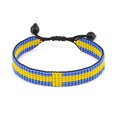 thumbnail image 1 of Sweden Flag Bracelet: Handmade Bracelet,Adjustable Beaded Boho-Style Rope Bangle with Patriotic Design, 1 of 8