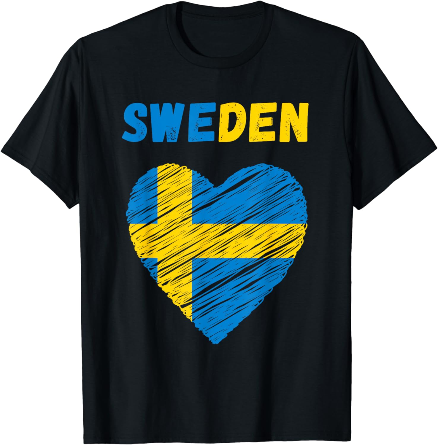 Sweden Flag Holiday Sweden Heart Swedish Flag T-Shirt - Walmart.com