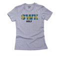 thumbnail image 1 of Sweden Golf - Olympic Games - Rio - Flag Women's Cotton Grey T-Shirt, 1 of 2