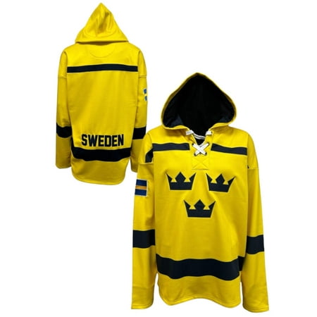 Sweden Hockey Embroidered Lace Hoodie