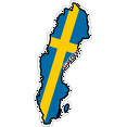 thumbnail image 1 of Sweden Map Flag Sticker Decal 4 Inches - 4 inch, 1 of 8