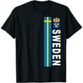 thumbnail image 1 of Sweden Soccer-style Swedish Flag Design T-Shirt mens t shirt，black，women，funny，misfits，men，journey，t-shirt, 1 of 4