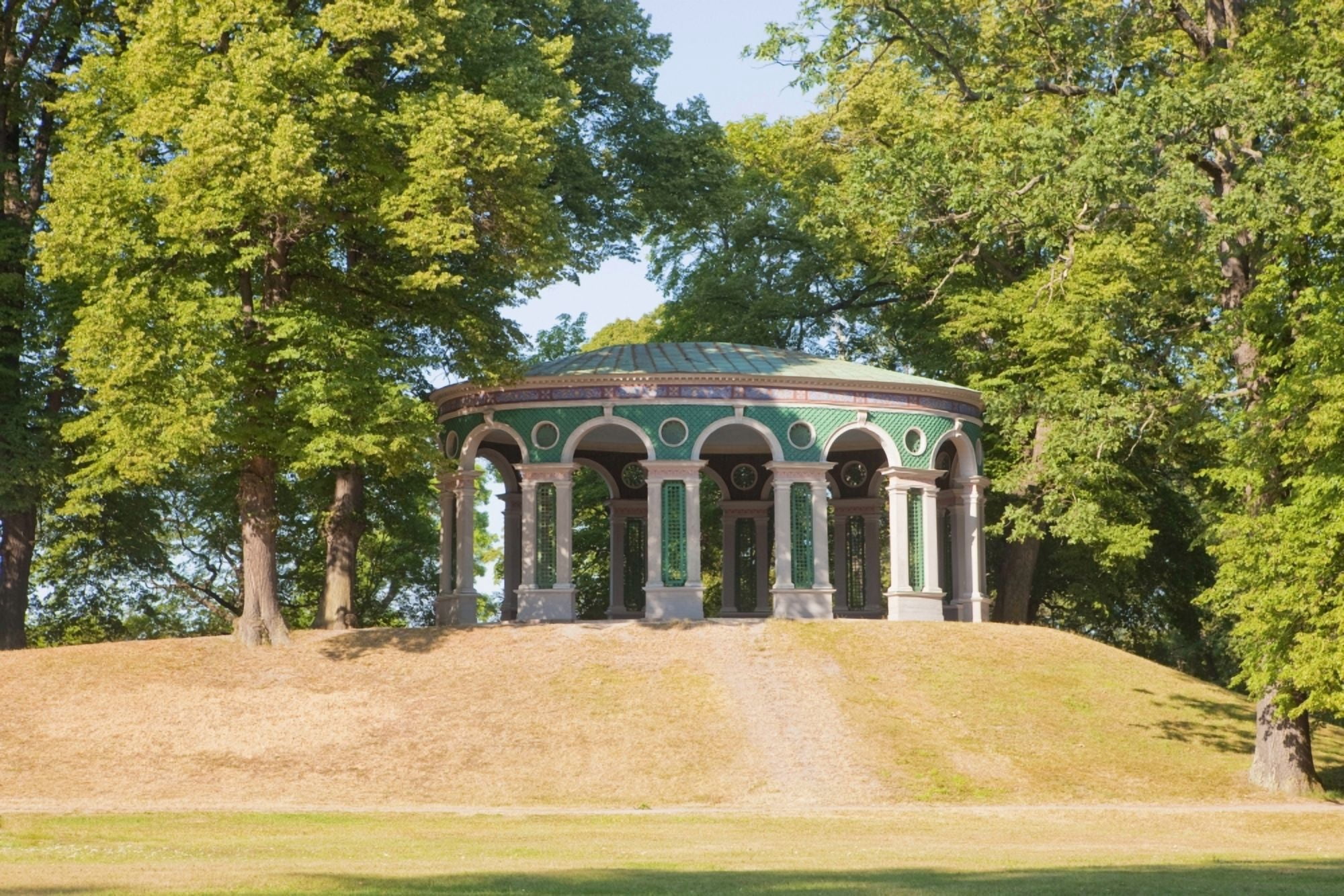 Sweden Stockholm - Echo Tempel (Ekotemplet) in Haga Park Canvas Art - Panoramic Images (27 x 9)