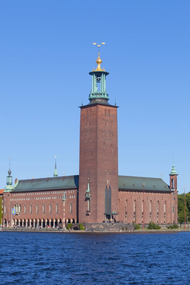 Sweden Stockholm - The Town Hall ( Stadshuset ) Canvas Art - Panoramic Images (27 x 9)