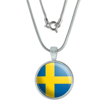 Sweden Swedish Flag Small Pendant