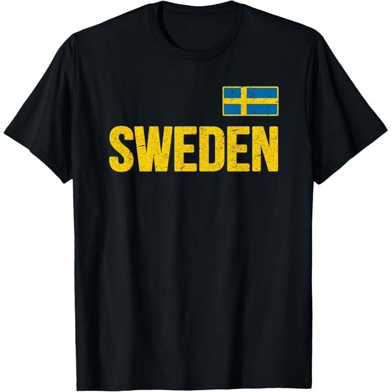 Sweden T-Shirt Swedish Flag Sverige Gift Love Souvenir Sweden T-Shirt Swedish Flag Sverige Gift Love Souvenir