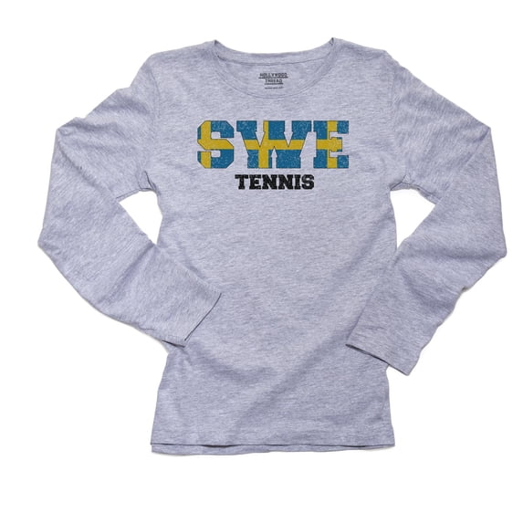 Sweden Tennis - Olympic Games - Rio - Flag Women's Long Sleeve Grey T-Shirt