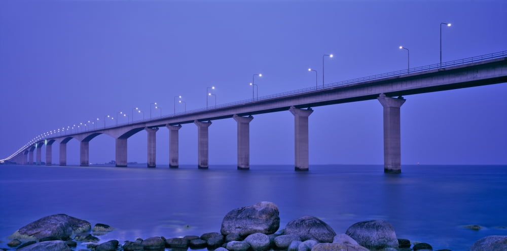 Sweden The Bridge to the Island of Oland Low angle view of a bridge Canvas Art - Panoramic Images (27 x 9)