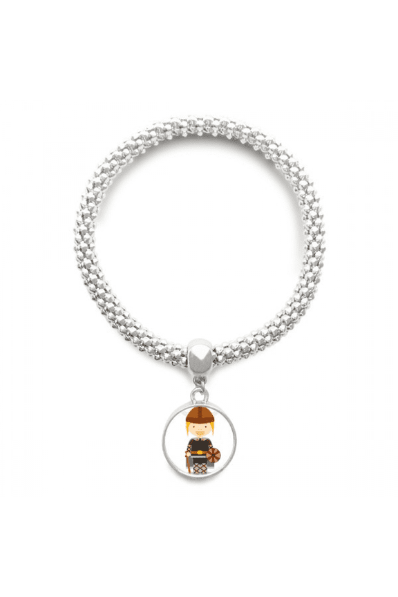 Sweden Viking Cartoon Sliver Bracelet Pendant Jewelry Chain Adjustable Bangle