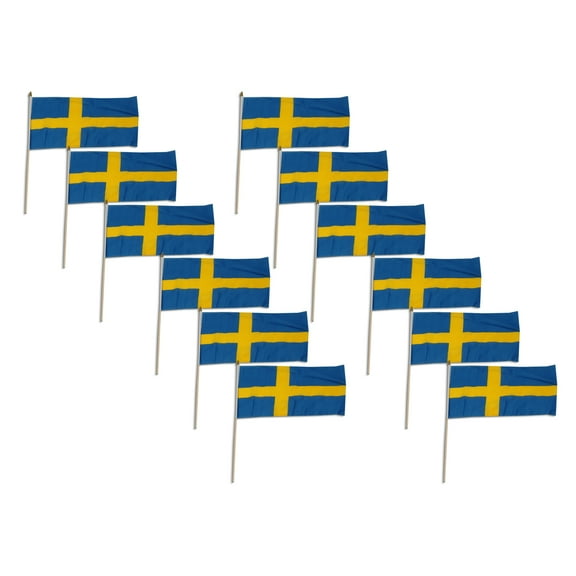Sweden flag 12 x 18 inch - 12 PK