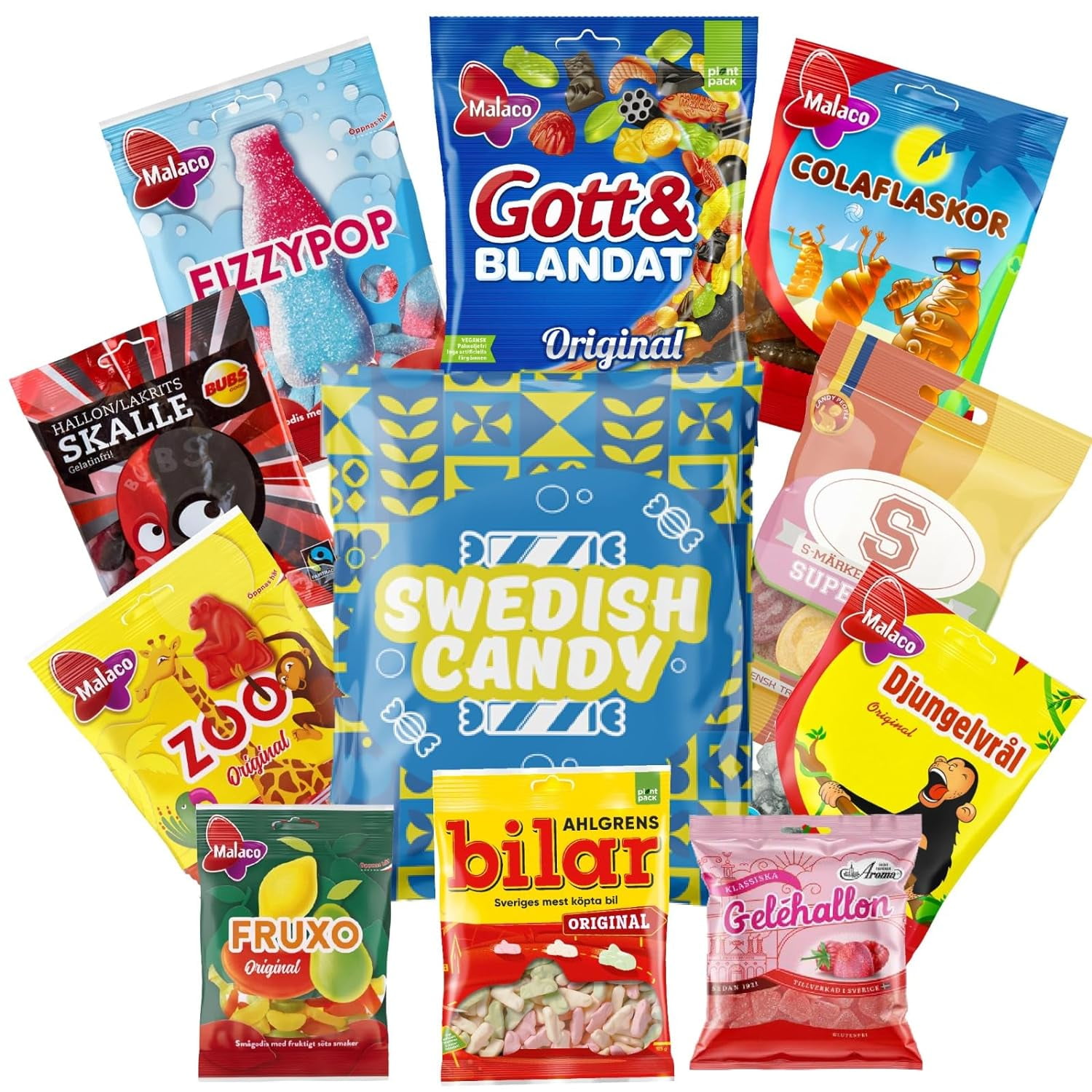 Swedish Candy From Sweden - Variety Pack With Sweets - 10 Bags Of ...