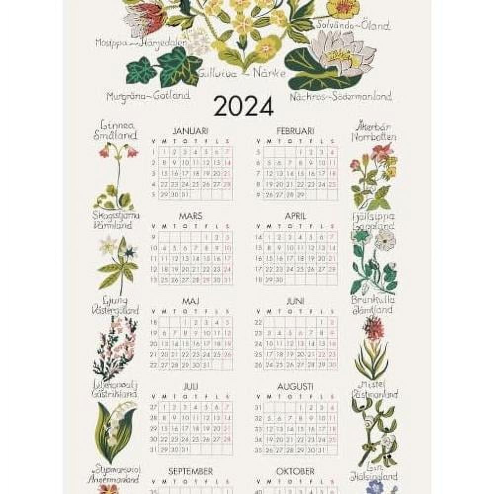 Swedish Cloth Wall Calendar 2024