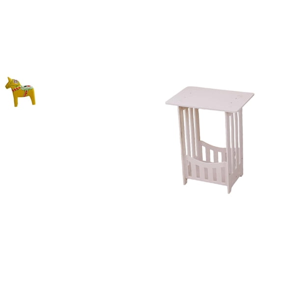 Swedish Dala Horse Figurine End Table Handicraft Wood Material for Living Room Bedroom Office Lounge