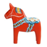 Swedish Dala Horse Statue - Traditional Wooden Tabletop Decor for Bedroom, Living Room, Fireplace Decoration