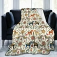 thumbnail image 1 of Swedish Dala Horses Throw Blanket Soft Fleece Blanket Men Women Gift for Kids Boys Girls for Party Couch Sofa Bed Deco Blankets es Horses, 1 of 4