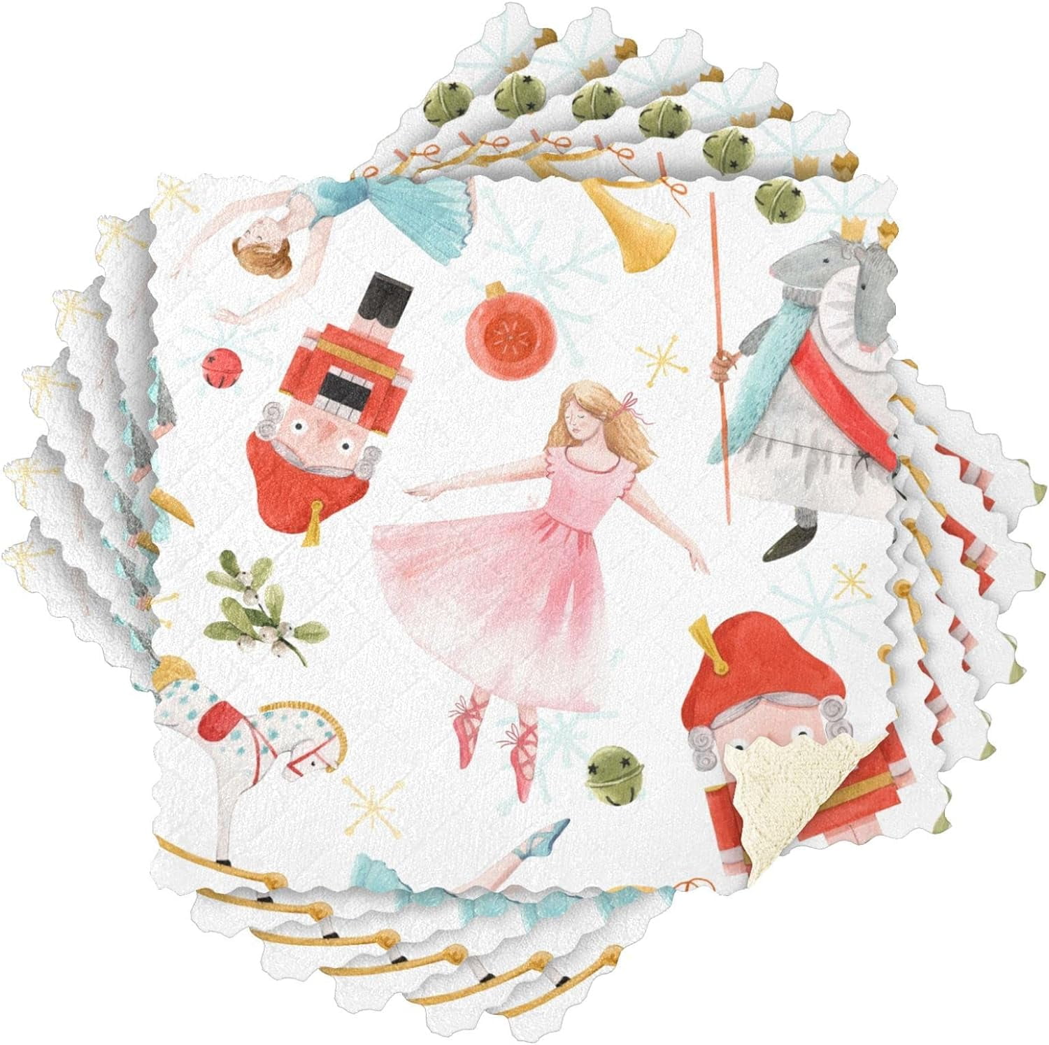 Swedish Dish Cloths Christmas Nutcracker Ballerina Princess Kitchen
