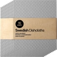 thumbnail image 1 of Swedish DishCloths for Kitchen- 10 Pack Reusable Paper Towels Washable - Eco Friendly Cellulose Sponge Microfiber Dish Cloths - Kitchen Essentials - Grey, 1 of 9