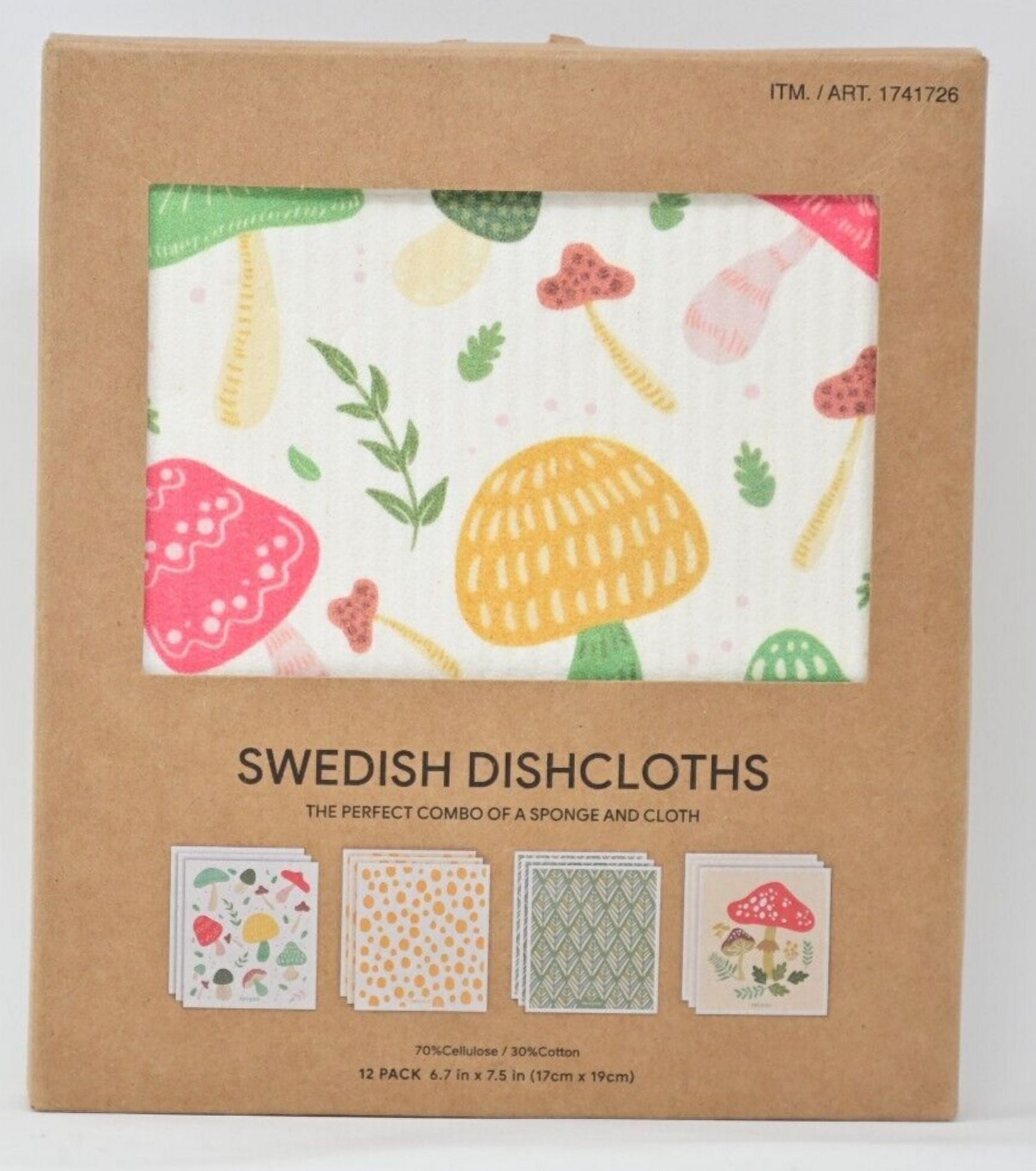 Swedish Dishcloths 12-Piece Set Boho The Perfect Combo of a Sponge and Cloth