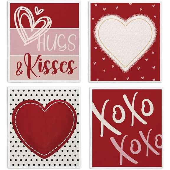 Swedish Dishcloths for Kitchen, Red Swedish Dish Cloths for Love, Papaya  Paper Towels, 4  Dish Towels for Kitchen,  Paper Cleaning Cloths Washable