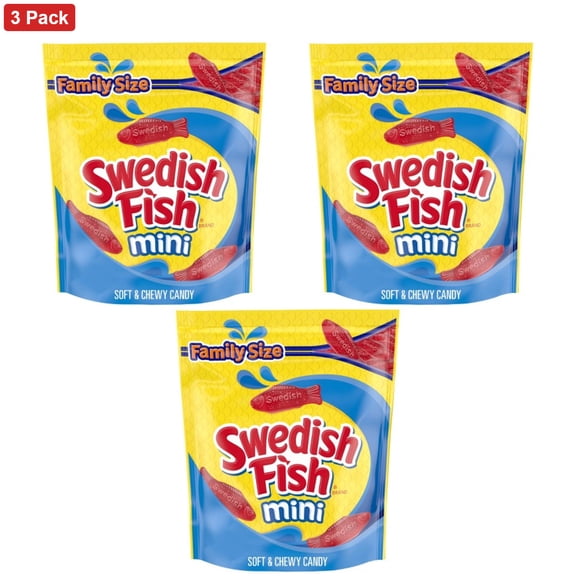 Swedish Fish Mini Soft & Chewy Candy Family Size Bag - 28.8oz