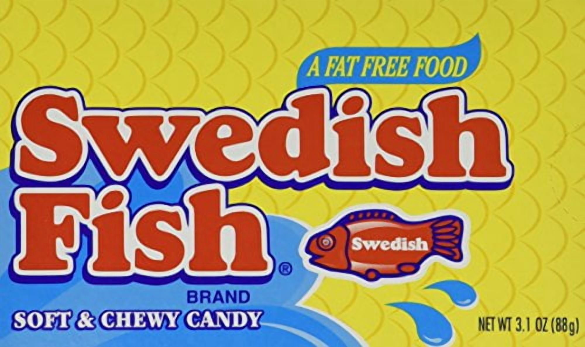 Swedish Fish Red Soft and Chewy Candy Theater Size Box (Pack of 12)