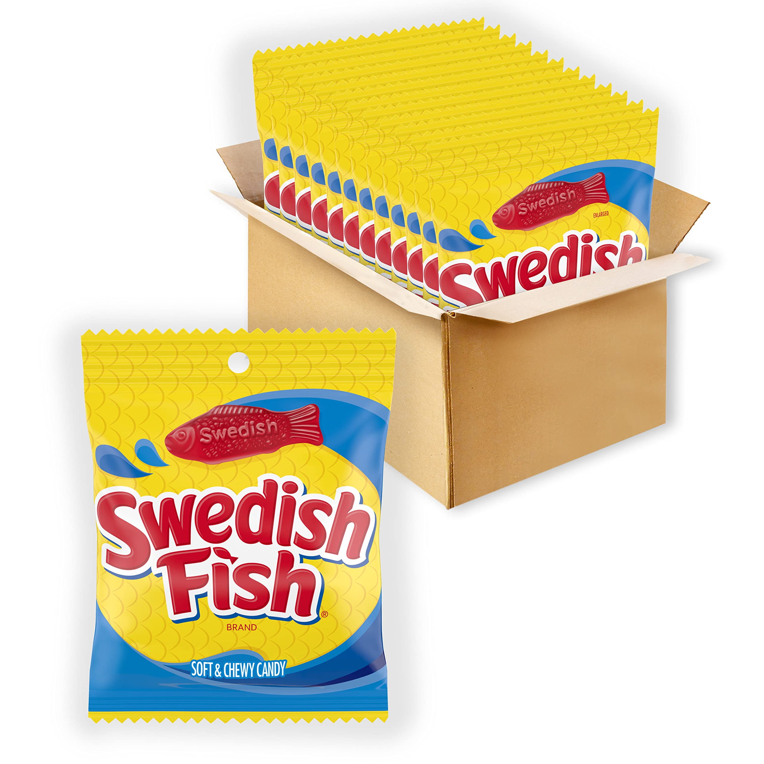 Swedish Fish Soft & Chewy Candy, 12 3.6 Oz Bags