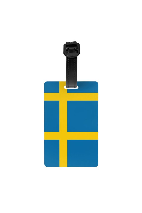 Swedish Flag Luggage Identifier Name Tag For Backpacks Suitcases Bags Baggage
