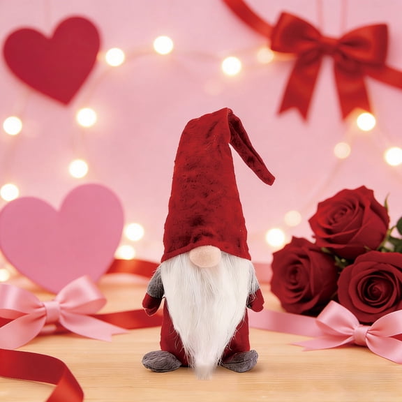 Swedish Gnome Christmas Decorations - Christmas Ornaments - Scandinavian Elf - Plush Birthday Present - Home Ornaments Table Decor, Red - 15.7 inches
