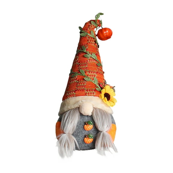 Swedish Gnomes Decorations, Pumpkin Sunflower Fall Tiered Tray Decorations Halloween Harvest Festival Thanksgiving Home Kitchen Gnome Doll Decor