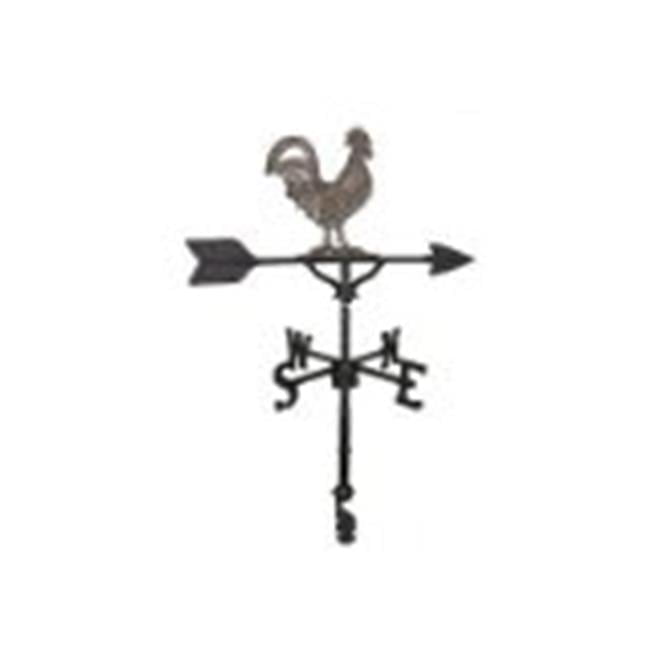 Swedish Iron Rooster Arrow Weathervane, 32-Inch, Weather Resistant