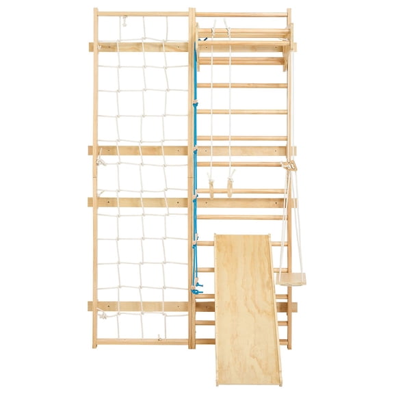 Swedish Ladder Wall Gym 8 in 1 12 Level Solid Wood Gymnastic Stall Bar