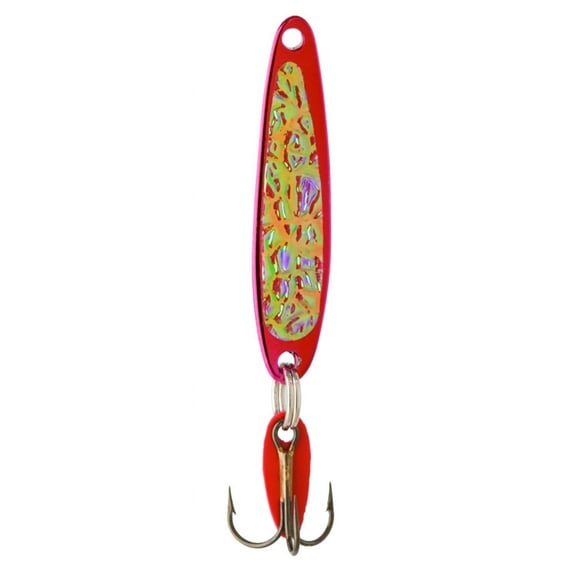 Swedish Pimple Jigging Lure, 1/3 oz, 1-7/8 in, Red Ice