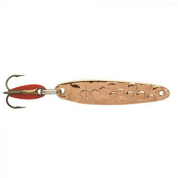 Swedish Pimple Jigging Lure, 1/4oz, 1-3/4 in, Hammered Copper
