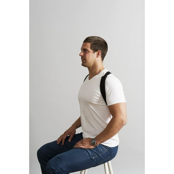Swedish Posture Classic Shoulder and Upper Back Support ,Unisex, Black - Small - Medium