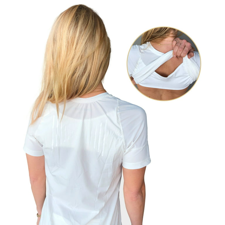 Swedish Posture - Posture Reminder T-Shirt for Women - White - Small 