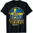 thumbnail image 1 of Swedish Sweden Swede Viking Ship Flag T-Shirt, 1 of 2