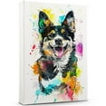 thumbnail image 1 of Swedish Vallhund Canvas Wall Art, Modern Cute Colorful Swedish Vallhund Canvas Dog Art Pictures Wall Decor for Kids Bedroom Decoration Unframed 8x12 inches, 1 of 5