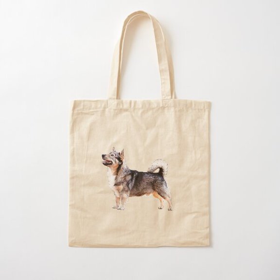 Swedish Vallhund Dog Canvas Tote Bags, Reusable Shopping Bag