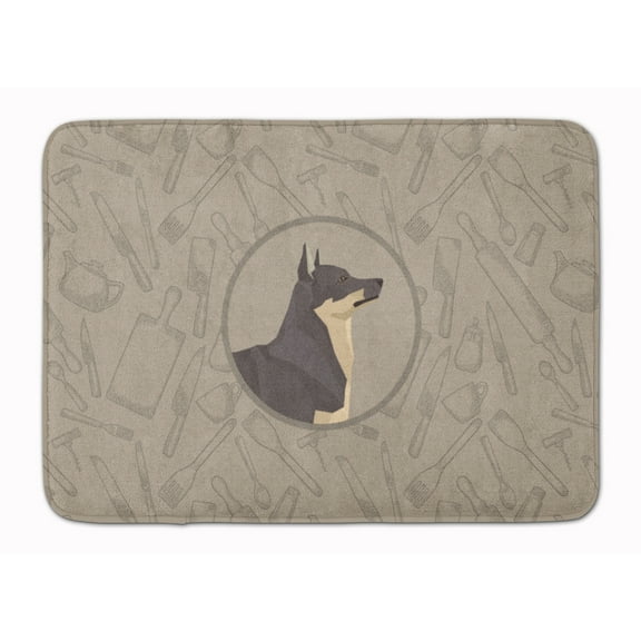 Swedish Vallhund In the Kitchen Machine Washable Memory Foam Mat