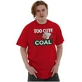 thumbnail image 1 of Swee'Pea Too Cute Get Coal Christmas Men's Graphic T Shirt Tees Brisco Brands 2X, 1 of 3