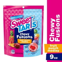 SweeTARTS Chewy Fusions Candy, Fruit Punch Flavored, 9 oz