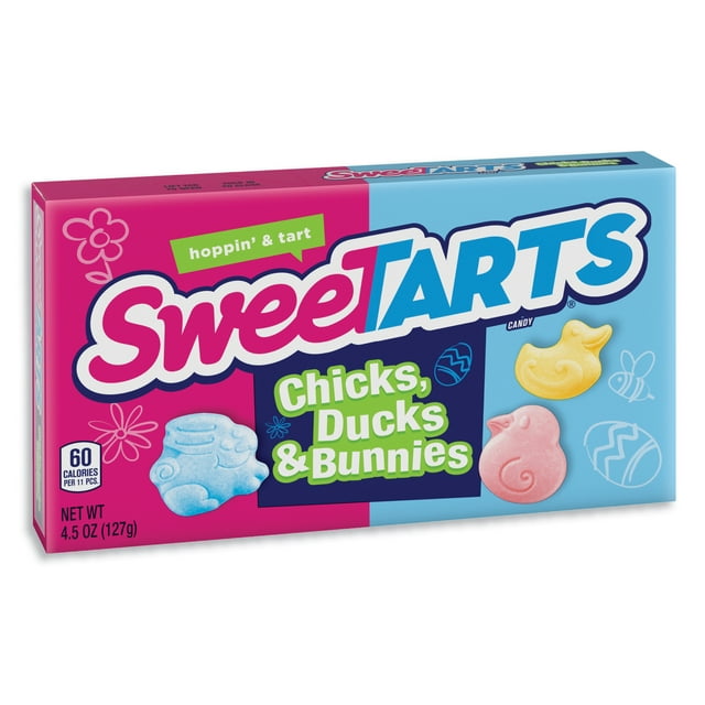 SweeTARTS Chicks, Ducks, & Bunnies Easter Candy, 4.5 oz, Theater Box