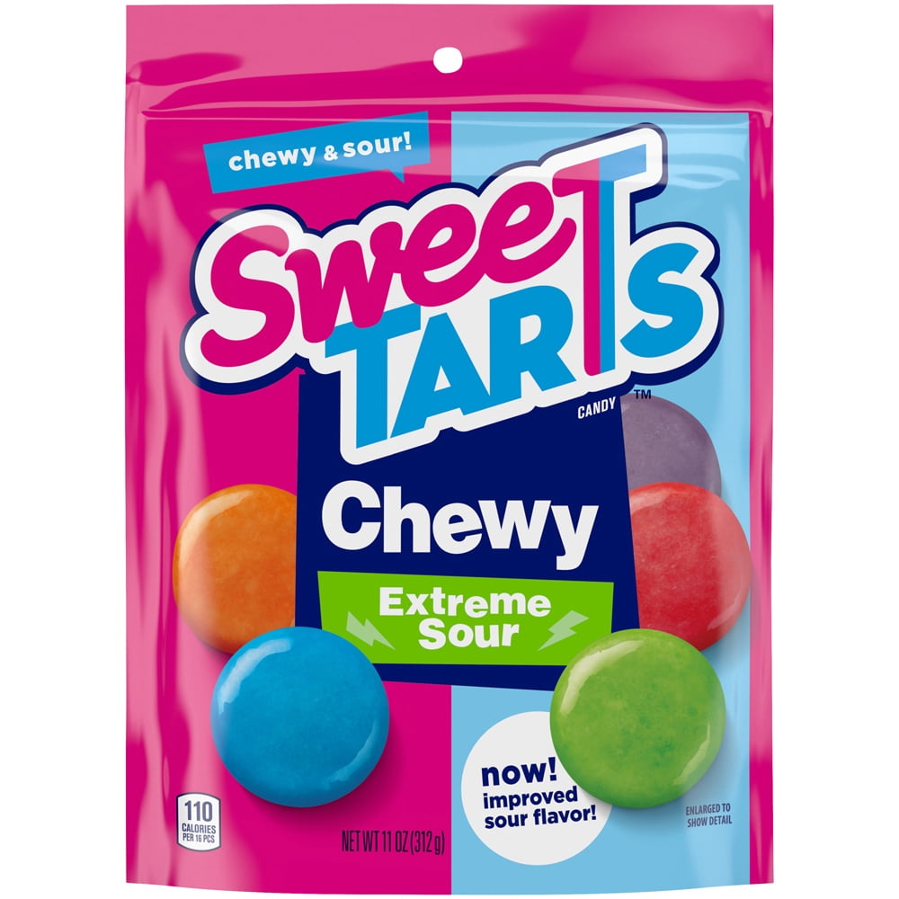 SweeTARTS Extreme Chewy Sour Candy, 11 oz Resealable Bag 