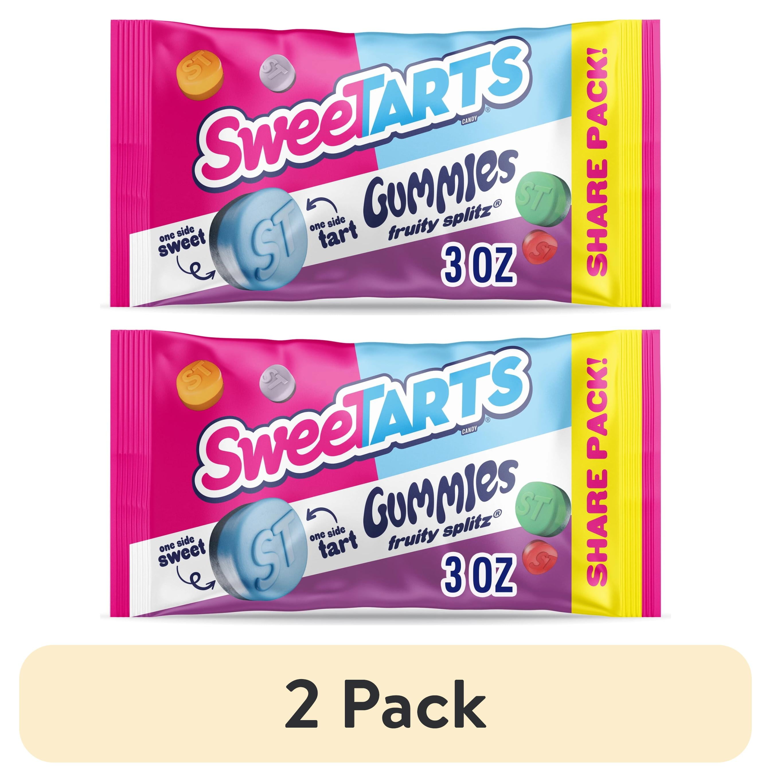 (2 pack) SweeTARTS Gummies Fruity Splitz, Candy, Sweet and Tart, Share ...