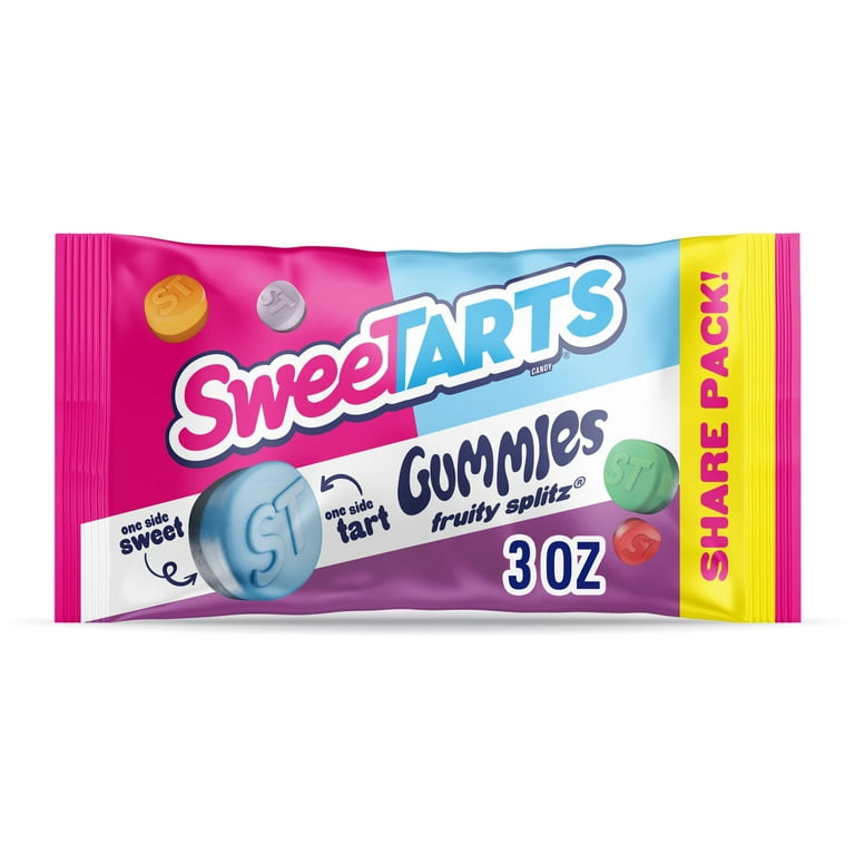 SweeTARTS Gummies Fruity Splitz, Candy, Sweet and Tart