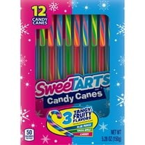 SweeTARTS Holiday Candy Canes, Christmas Candy Stocking Stuffers, 12 Count Box, 5.3 oz