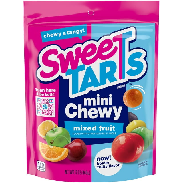 SweeTARTS Mini Chewy Candy, Mixed Fruit Flavored, 12 oz